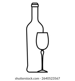 Wine icon vector. Wine shop illustration sign. wine tasting symbol or logo.