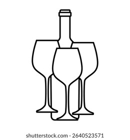 Wine icon vector. Wine shop illustration sign. wine tasting symbol or logo.