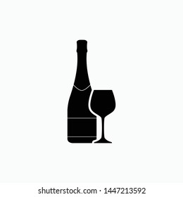wine icon vector sign symbol isolated