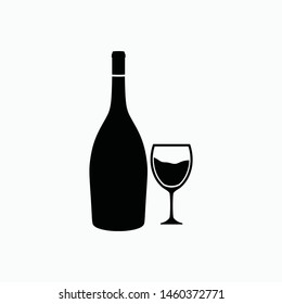 wine icon vector sign symbol isolated