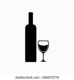 wine icon vector sign symbol isolated
