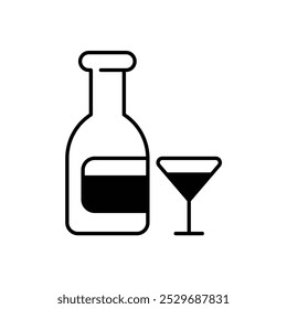 ícone de vinho com fundo branco vetor ilustração stock
