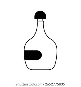 wine icon with white background vector stock illustration