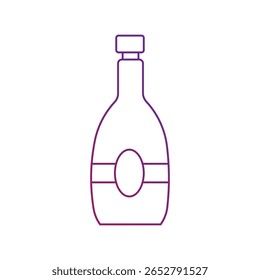 wine icon with white background vector stock illustration