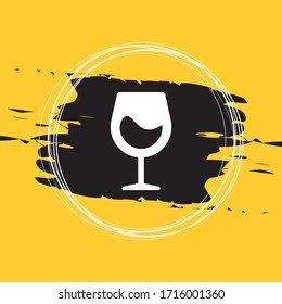 Wine Icon, Wineglass Icon Vector Illustration Eps10
