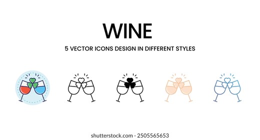 Wine icons set vector illustration. vector stock
