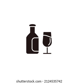 Wine icons  symbol vector elements for infographic web