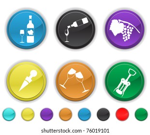 wine icons,each icon is set on a different  layer ,easy to edit or re size