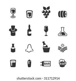 Wine icons,Vector