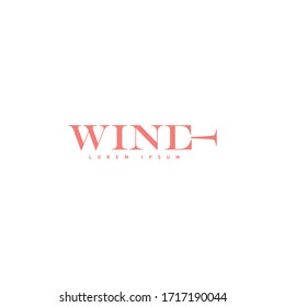 Diseño de logotipo creativo de idea de vino