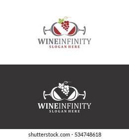 Wine Infinity Logo in vector