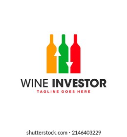 wine investment business illustration logo design