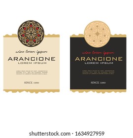 Wine Italy label black graphic illustration Amarone