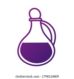 wine jar drink gradient style vector illustration design