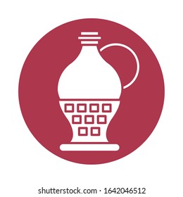wine jar drink isolated icon vector illustration design