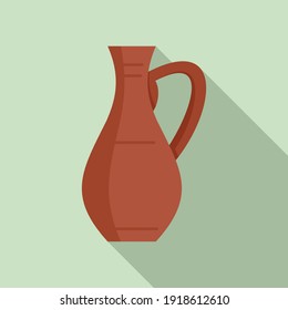 Wine jug icon. Flat illustration of wine jug vector icon for web design