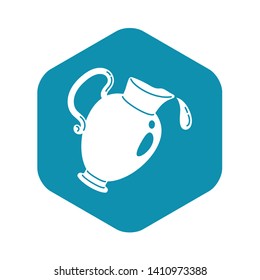 Wine jug icon. Simple illustration of wine jug vector icon for web design isolated on white background