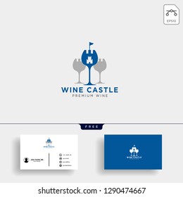 wine kingdom, queen wine elegant logo template vector illustration