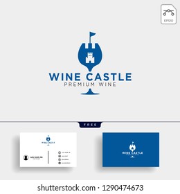 wine kingdom, queen wine elegant logo template vector illustration