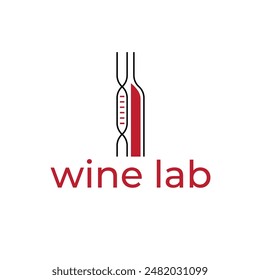 wine lab concept simple vector illustration