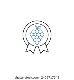 wine label concept line icon. Simple element illustration. wine label concept outline symbol design.