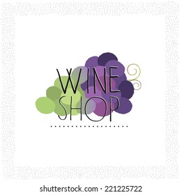 Wine label concept on chalkboard.