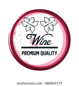wine label design isolated