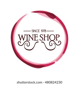 wine label design isolated