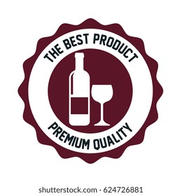 wine label design isolated