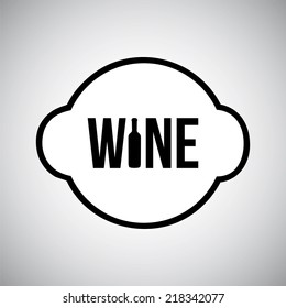 wine label graphic design , vector illustration