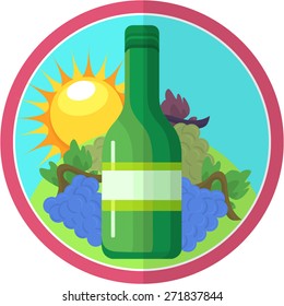 Wine Label Illustration