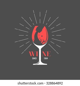 Wine label. Illustrations for design, website, infographic, poster, advertising.