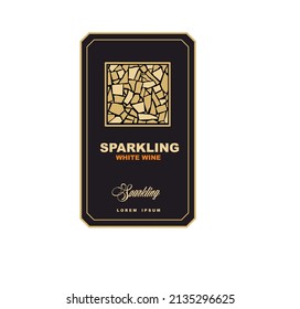 WINE LABEL ITALIAN DRINKS, DECORATIVE STICKER FOR SPARKLING WINE 