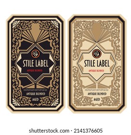 WINE LABEL ITALIAN DRINKS, DECORATIVE STICKER FOR SPARKLING WINE VINTAGE