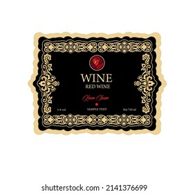 WINE LABEL ITALIAN DRINKS, DECORATIVE STICKER FOR SPARKLING WINE VINTAGE