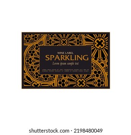 WINE LABEL ITALIAN DRINKS, DECORATIVE STICKER FOR SPARKLING WINE 