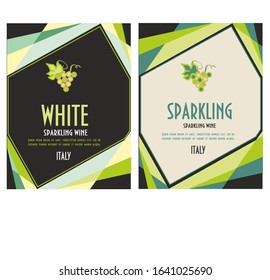 WINE LABEL ITALIAN FOOD AND DRINKS DECORATIVE STICKER FOR AMARONE, PROSECCO, CHIANTI, VALPOLICELLA,PRIMITIVE AND SPARKLING WINE