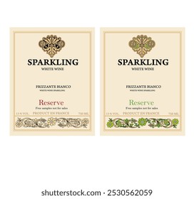 WINE LABEL ITALIAN FOOD AND DRINKS DECORATIVE STICKER FOR AMARONE, PROSECCO, CHIANTI, VALPOLICELLA,PRIMITIVE AND SPARKLING WINE