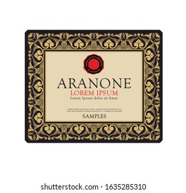 WINE LABEL RED AMARONE CHIANTI PROSECCO VINTAGE FRAME MADE IN ITALY