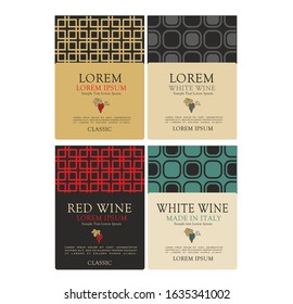 WINE LABEL RED AMARONE CHIANTI PROSECCO VINTAGE FRAME MADE IN ITALY