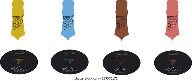 Wine label set