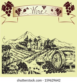 wine label vector