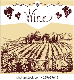 wine label vector