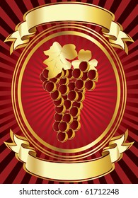 Wine label vector