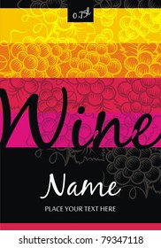 Wine label vector