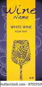 Wine label vector