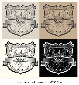 Wine label
Vector illustration of labels in vintage style.