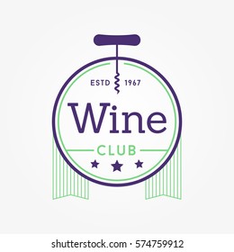 Wine Label Vineyard Badge Logo Vectors Set