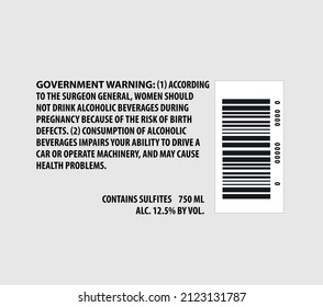 Wine Labeling, Health Warning Statement