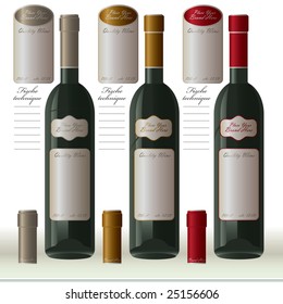 wine labels presentation complete vector